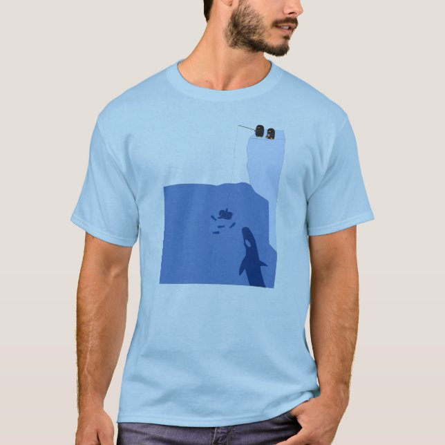 Camiseta Pesca sicopática del pingüino (Anverso)
