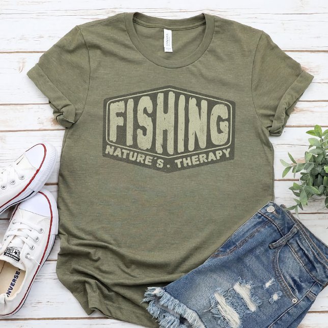 Camiseta Pesca Terapia de la Naturaleza - amantes de la pes (Subido por el creador)