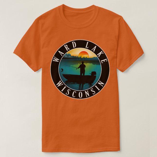 Camiseta Pesca Ward Lake Wisconsin (Diseño del anverso)