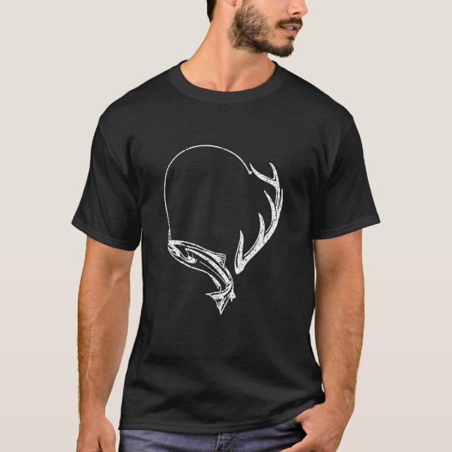 Camiseta Pesca Y Caza De Peces Antler Elk Deer Hunting Lo (Anverso)