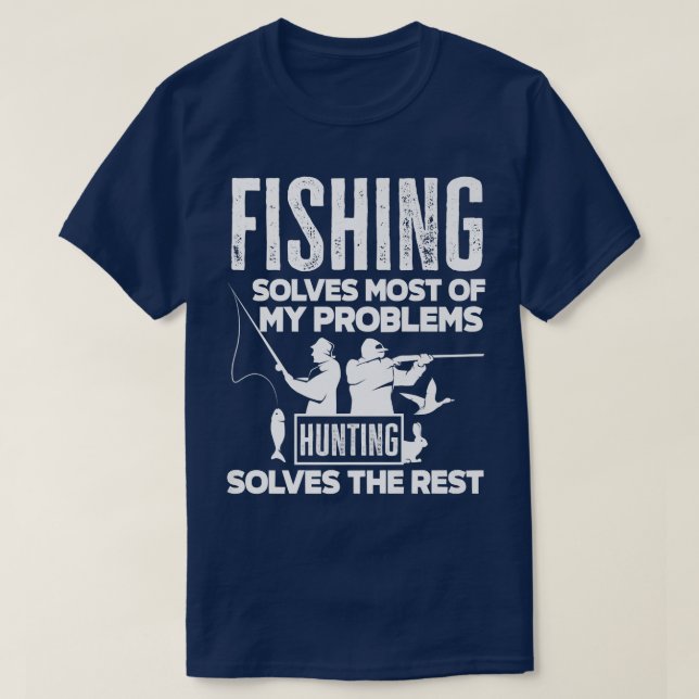Camiseta Pesca Y Caza De Pescadores Graciosos (Diseño del anverso)