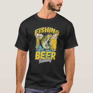 Camiseta Pesca y cerveza Sizzle Pesca Pescador Decir F