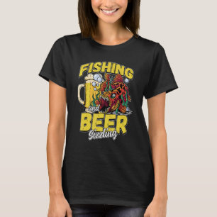 Camiseta Pesca y cerveza Sizzle Pesca Pescador Decir F
