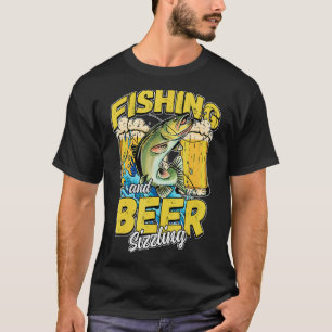 Camiseta Pesca y cerveza Sizzle Pesca Pescador Decir F