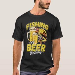 Camiseta Pesca y cerveza Sizzle Pesca Pescador Decir F