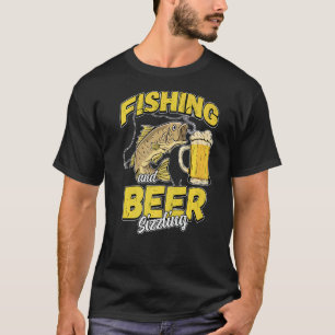 Camiseta Pesca y cerveza Sizzle Pesca Pescador Decir F