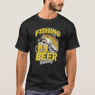 Camiseta Pesca y cerveza Sizzle Pesca Pescador Decir F