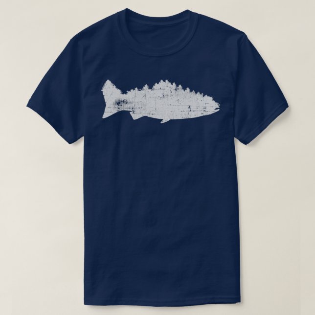 Camiseta Pesca y pesca forestal para los hombres Pescado co (Diseño del anverso)