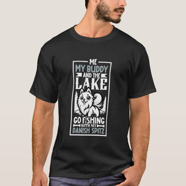 Camiseta Pesca y Spitz danés (Anverso)