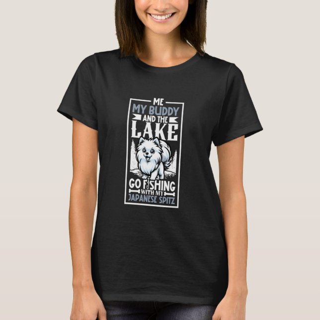 Camiseta Pesca y Spitz Japonés (Anverso)