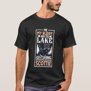 Camiseta Pesca y terrier escocés