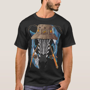 Camiseta Pesca Zebra Pescador al aire libre Animal Cute Fly