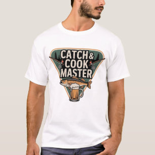 Camiseta Pescado a la parrilla de Rústica Insignia de Pesca