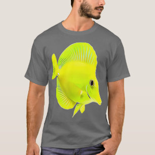 Camiseta Pescado acuario de Tang Saltwater Reef amarillo