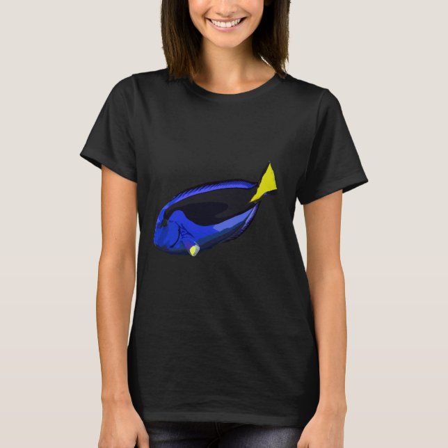 Camiseta Pescado acuario marino Regal Blue Tang - Coral Ree (Anverso)