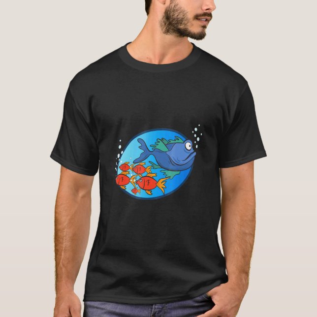 Camiseta Pescado acuático de cristal de pez dorado (Anverso)