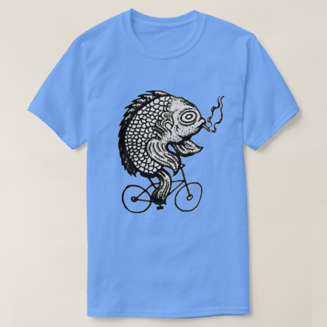 Camiseta Pescado ahumado en bicicleta (Diseño del anverso)