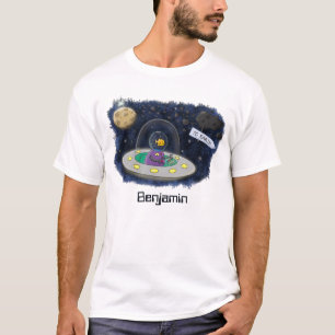 Camiseta Pescado alegre lindo del ilustracion del personali