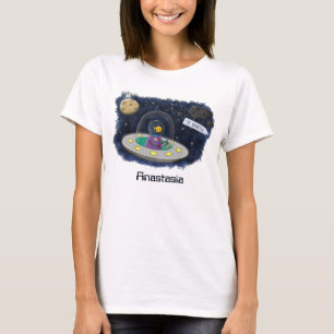Camiseta Pescado alegre lindo del ilustracion del personali