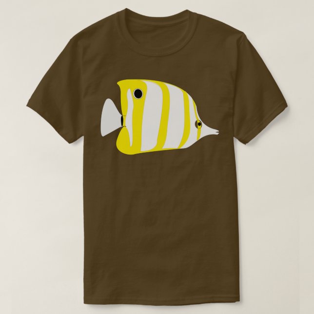Camiseta Pescado Amarillo Blanco Descartado (Diseño del anverso)