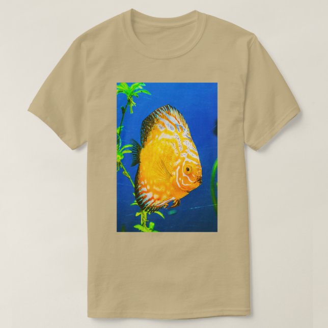 Camiseta Pescado amarillo discus (Diseño del anverso)