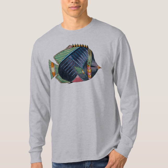Camiseta Pescado ángel a rayas (Anverso)