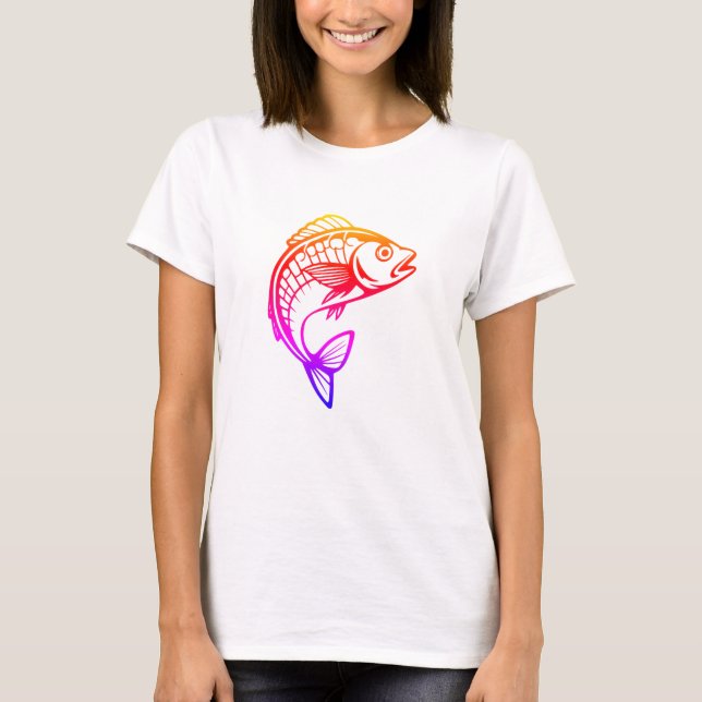 Camiseta Pescado arco iris (Anverso)