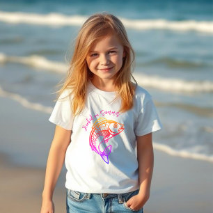 Camiseta Pescado arcoiris enganchado en verano