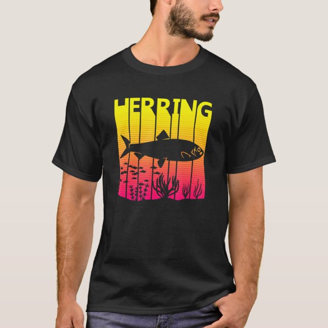 Camiseta Pescado Arenque Retro (Anverso)