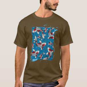 Camiseta Pescado asiático de Koi en el estanque de Koi