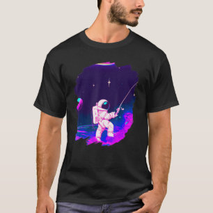 Camiseta Pescado Astronauta Pescador Espacial Océano Atlánt