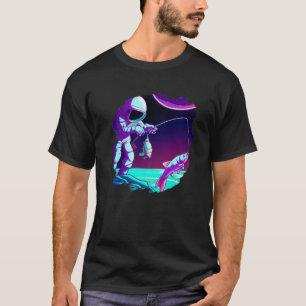 Camiseta Pescado Astronauta Pescador Espacial Océano Atlánt