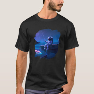 Camiseta Pescado Astronauta Pescador Espacial Océano Atlánt