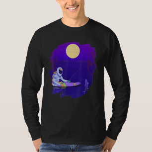Camiseta Pescado Astronauta Pescador Espacial Océano Atlánt