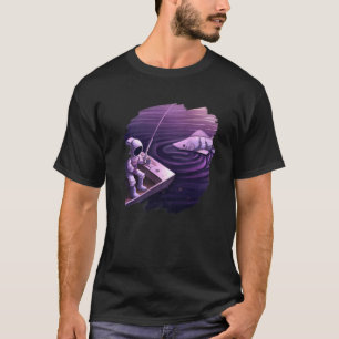 Camiseta Pescado Astronauta Pescador Espacial Océano Atlánt