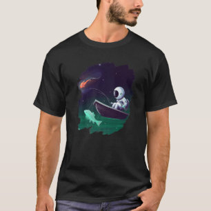 Camiseta Pescado Astronauta Pescador Espacial Océano Atlánt
