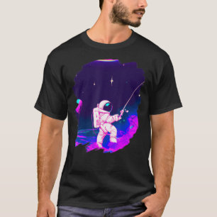 Camiseta Pescado Astronauta Pescador Espacial Océano Atlánt