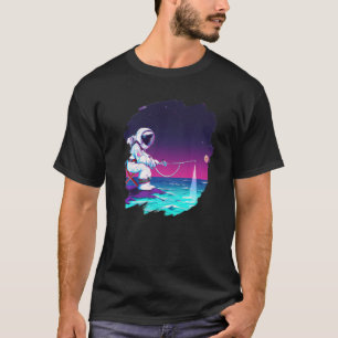 Camiseta Pescado Astronauta Pescador Espacial Océano Atlánt