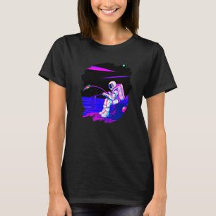 Camiseta Pescado Astronauta Pescador Espacial Océano Atlánt