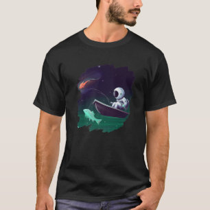 Camiseta Pescado Astronauta Pescador Espacial Océano Atlánt