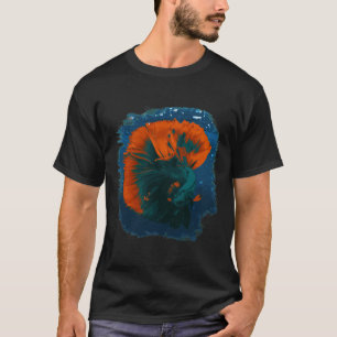 Camiseta Pescado Azul Y Naranja