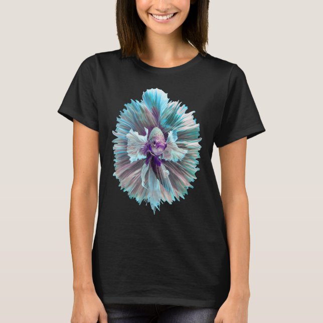 Camiseta Pescado Betta Fish Blue & Purple Hada (Anverso)