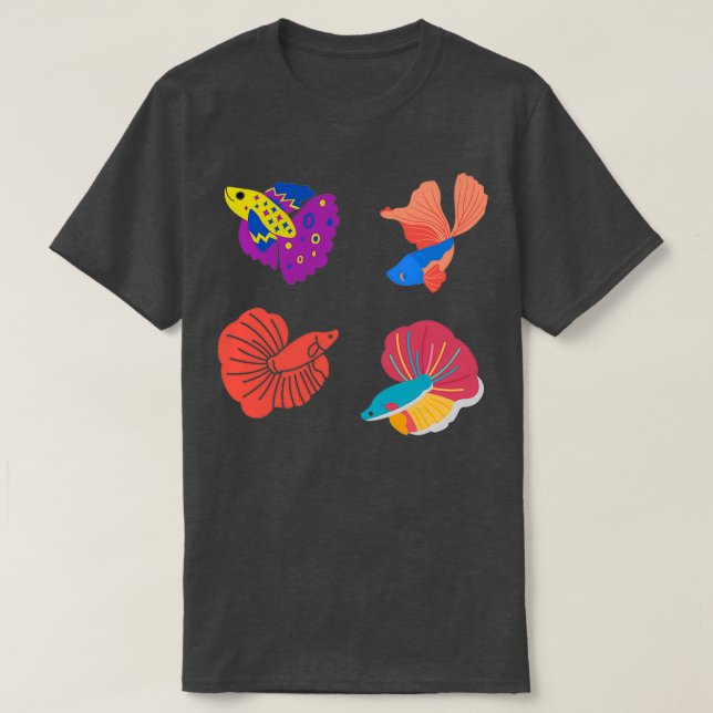 Camiseta Pescado Betta Luchador Siamés Pesca Aquar (Diseño del anverso)