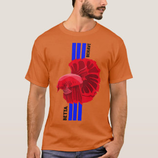 Camiseta Pescado Betta Rojo Para Pescadores Betta