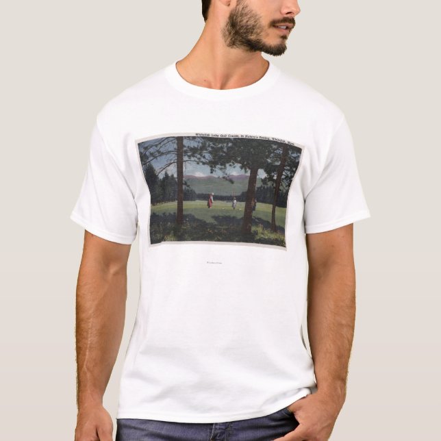 Camiseta Pescado blanco, campo de golf de Montana - lago (Anverso)