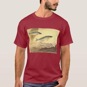 Camiseta Pescado Caballa en el Océano, Arte Antiguo Japonis