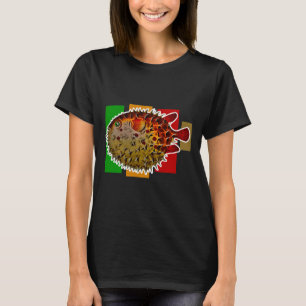 Camiseta Pescado Chubby De Color Y Vintage Para El Ilustrac