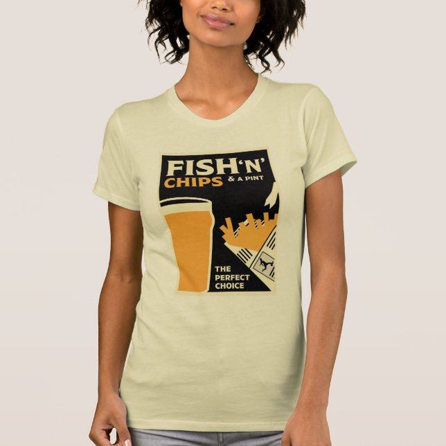 Camiseta Pescado Clásico Y Chips (Anverso)