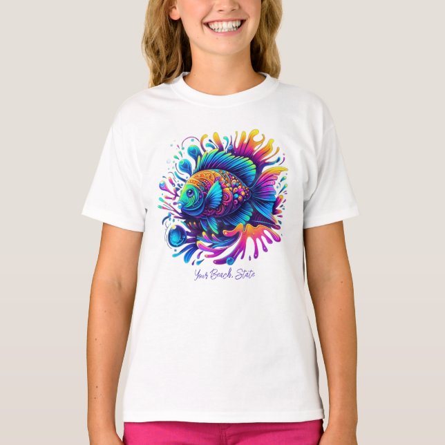 Camiseta Pescado colorido- (Anverso)