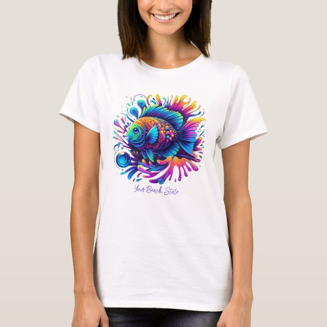 Camiseta Pescado colorido- (Anverso)